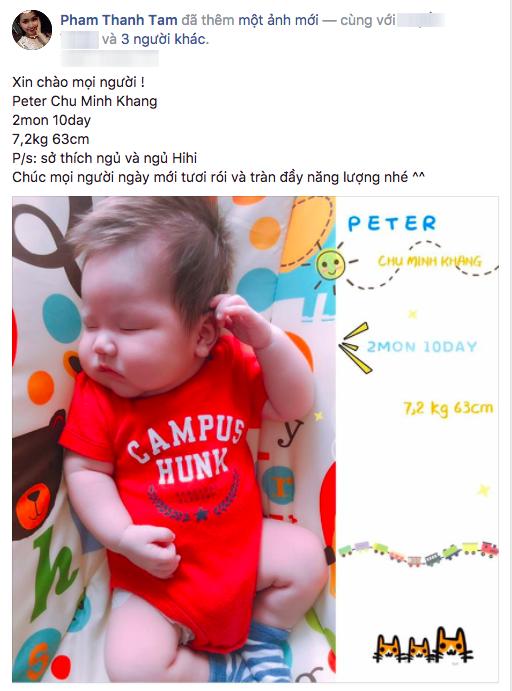 Tâm Tít lần đầu tiên khoe ảnh con trai bụ bẫm đáng yêu-1