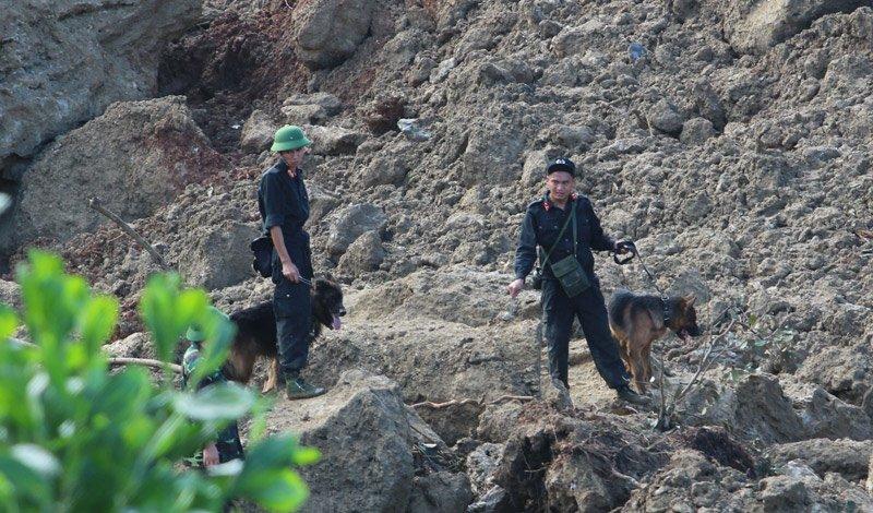Chó nghiệp vụ bới đống đổ nát tìm thi thể người mất tích-3