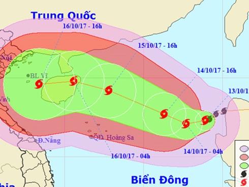 Sức gió của bão số 11 có thể mạnh tới 150 km/h