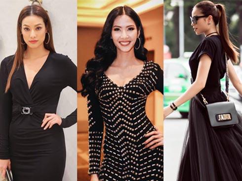 Cách diện đồ đen mà vẫn 'sáng nhất hành tinh' như Phạm Hương và Hoàng Thuỳ