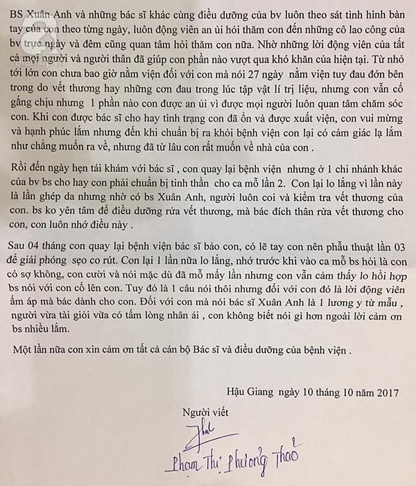Tâm thư xúc động của cô gái 21 tuổi được tái sinh bàn tay dập nát vì máy cắt xốp-4
