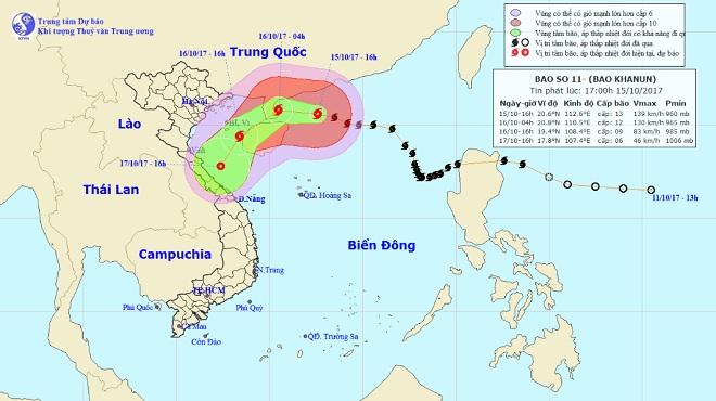 Bão số 11 di chuyển nhanh, Bắc Bộ và Bắc Trung Bộ sắp mưa to-1