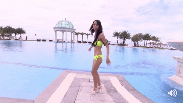 Liên tiếp hài hước, Lan Khuê phiên bản lỗi trình diễn bikini như sắp ngã tại Hoa hậu Hòa Bình 2017-4