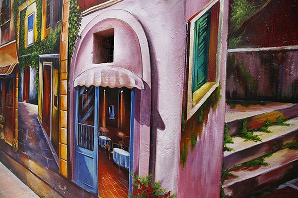 Con ngõ nhỏ ở Thủ đô vô cùng lãng mạn với bức tranh tường 3D cực kỳ ấn tượng-1