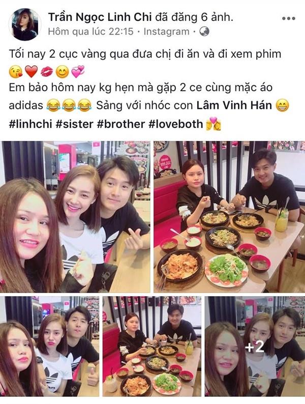 Hậu chia tay người yêu, Linh Chi tung tăng cùng em trai Lâm Vinh Hải-2
