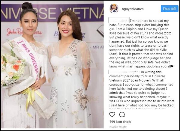 Trước ngày thi Miss Universe, Nguyễn Thị Loan bất ngờ viết tâm thư xin lỗi Hoa hậu Quốc tế 2016-4