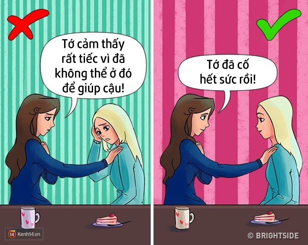 Hãy làm những gì bạn muốn làm, đừng làm những gì người khác bắt bạn phải làm. Nếu bạn cảm thấy tội lỗi vì đã không làm gì đó, hãy quên nó đi và tha thứ cho bản thân. Cuộc sống vẫn sẽ tiếp diễn thôi, bạn không thể làm hài lòng tất cả mọi người được.