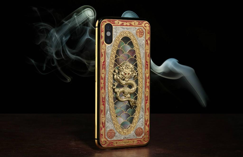 iPhone X mạ vàng khảm xà cừ giá trăm triệu, thú chơi của giới siêu giàu-2