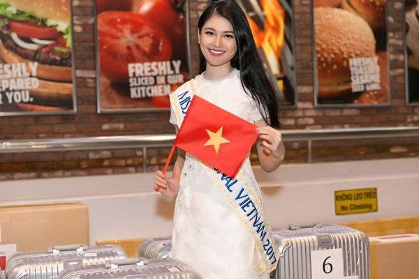Á hậu Thùy Dung mang gần 140kg hành lý sang Nhật dự thi Miss International-4
