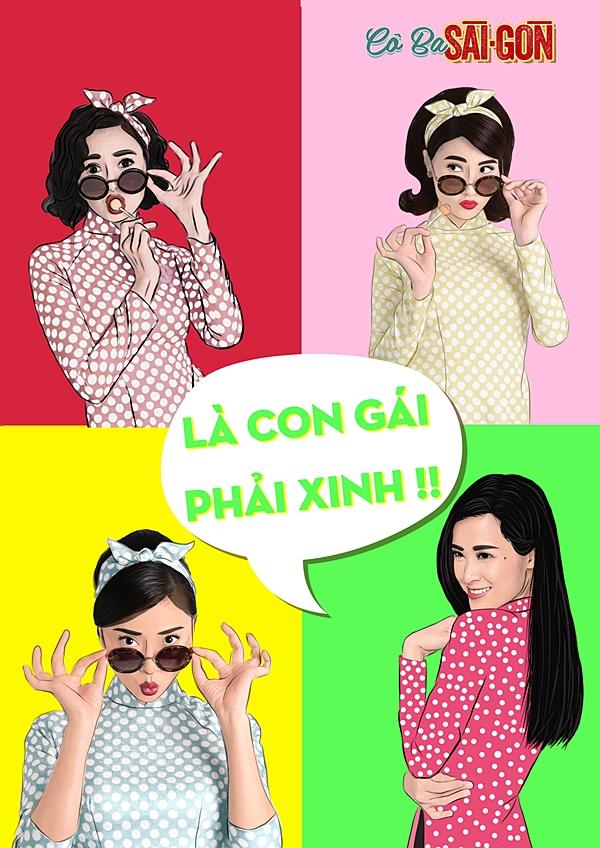 Dàn mỹ nhân Cô Ba Sài Gòn sặc sỡ, nhí nhảnh với bộ ảnh phong cách pop-art-1
