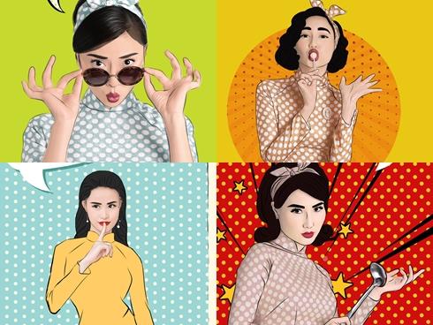 Dàn mỹ nhân 'Cô Ba Sài Gòn' sặc sỡ, nhí nhảnh với bộ ảnh phong cách pop-art