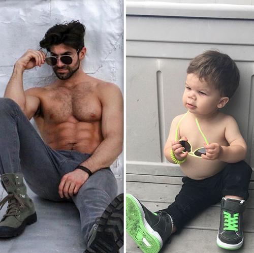 Bé trai 18 tháng tuổi công khai cạnh tranh làm người mẫu với cậu-8