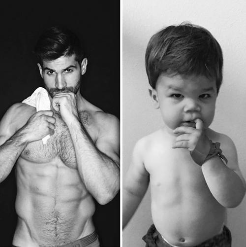 Bé trai 18 tháng tuổi công khai cạnh tranh làm người mẫu với cậu-9