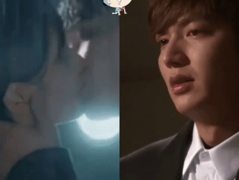 Cư dân mạng chế ảnh Lee Min Ho khóc nức nở khi thấy Suzy hôn Lee Jong Suk