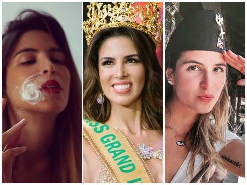 Vừa lên ngôi Miss Grand 2017, người đẹp Peru bị lộ hình xăm và loạt ảnh hút thuốc lá