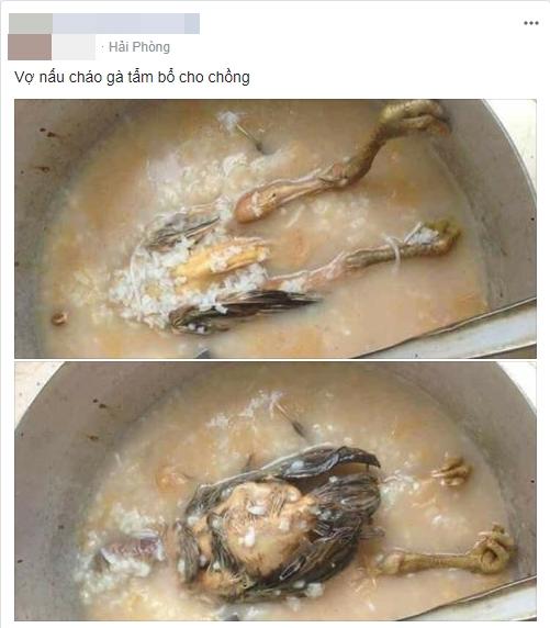 Sự thật nồi cháo gà nguyên lông các ông chồng đem ra chê vợ, các bà vợ nhận vơ do chồng mình nấu-5