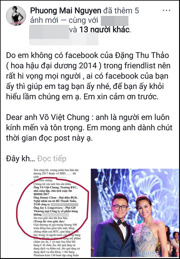 MC Phương Mai tố Võ Việt Chung nói dối việc trao vương miện cho tân Hoa hậu Đại Dương 2017-4