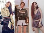 Dàn mỹ nhân Hàn lăng-xê nhiệt tình mốt vải tweed trong street style tuần này