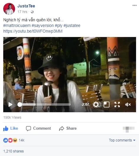 Dân mạng rầm rộ chia sẻ clip Phương Ly cover Mặt trời của em tại quán nhậu-2