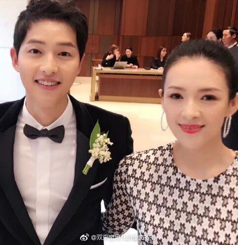 Chương Tử Di selfie cùng chú rể Song Joong Ki-1