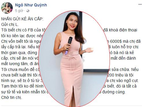 Bị phụ lòng tốt, MC tuyển chồng Quỳnh Scarlet dằn mặt kẻ đánh cắp 6.000 USD