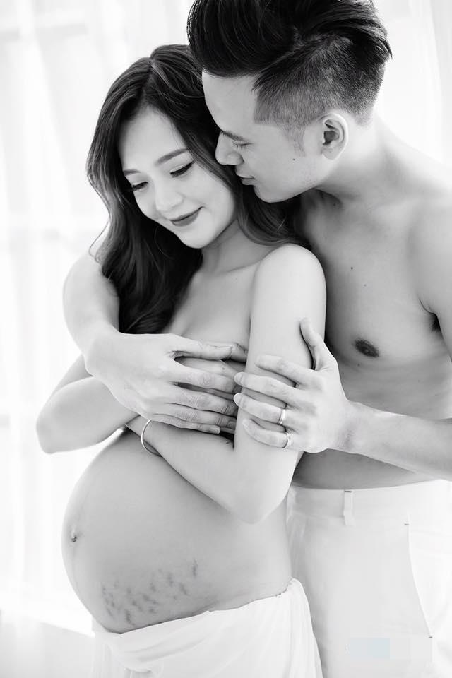 Hot girl - hot boy Việt 2/11: Trọn bộ ảnh khoe bụng bầu không thể nóng hơn của hot girl dân tộc Thu Hương-3