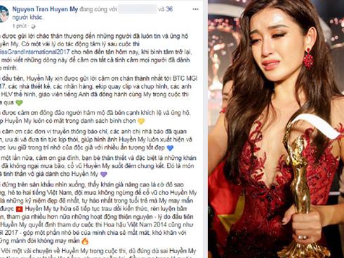 Huyền My chọn 'kính trên nhường dưới' dù rất muốn nói một lần cho rõ mọi uẩn ức tại Hoa hậu Hòa bình 2017