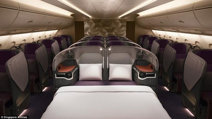 Khoang máy bay giường đôi như phòng khách sạn-2