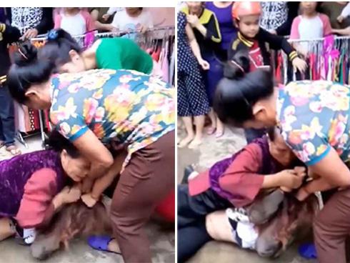 Choáng trước cảnh mẹ chồng già 70 tuổi đi đánh ghen cùng con dâu?