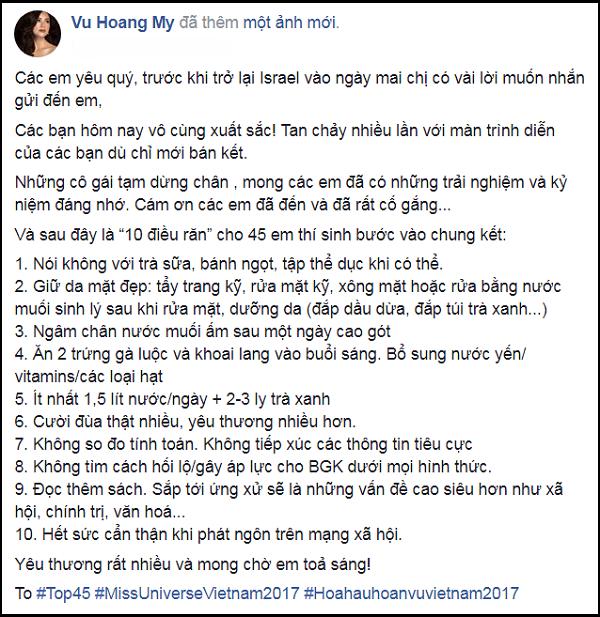 Hoàng My cảnh báo thí sinh Hoa hậu Hoàn vũ Việt Nam không được hối lộ ban giám khảo-2