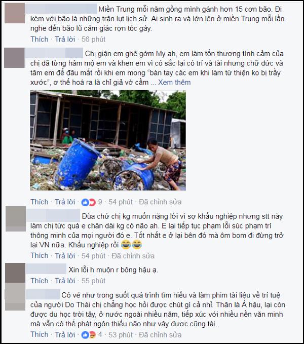 Á hậu Hoàng My xin lỗi sau phát ngôn bão Damrey không thiệt hại bằng bão hoa hậu-5