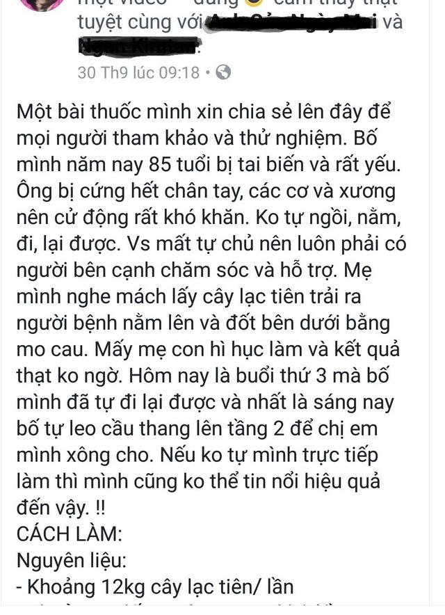 Chuyên gia lên tiếng về clip chữa tai biến mạch máu não bằng cách… hun khói cây lạc tiên-2