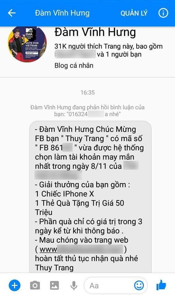 Đàm Vĩnh Hưng nổi đóa vì bị kẻ gian mạo danh tên tuổi để đi lừa đảo-1