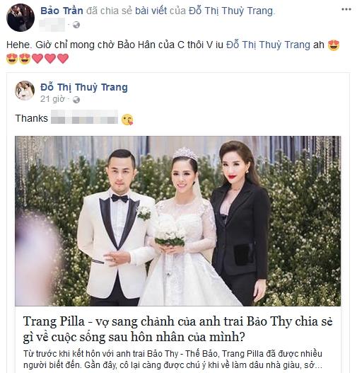 Hot girl - hot boy Việt 10/11: Anh trai Bảo Thy hé lộ tên đáng yêu của em bé sắp chào đời-1