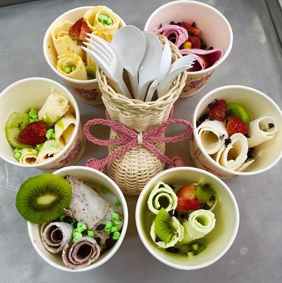 Cách làm kem cuộn Thái Lan ngon khó cưỡng-1