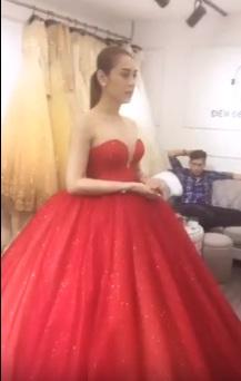 Lộ clip Lâm Khánh Chi mặc váy cưới lộng lẫy trước giờ xuất giá-2