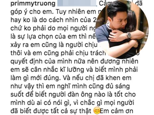 'Tình mới' Phan Thành nhắn nhủ: 'Nếu không may có chuyện xảy ra, em là người chịu thiệt'