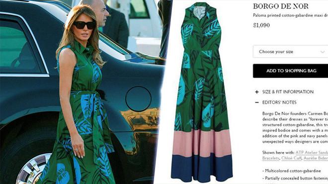 Trang phục hàng hiệu của phu nhân Tổng thống Trump trong chuyến công du-1