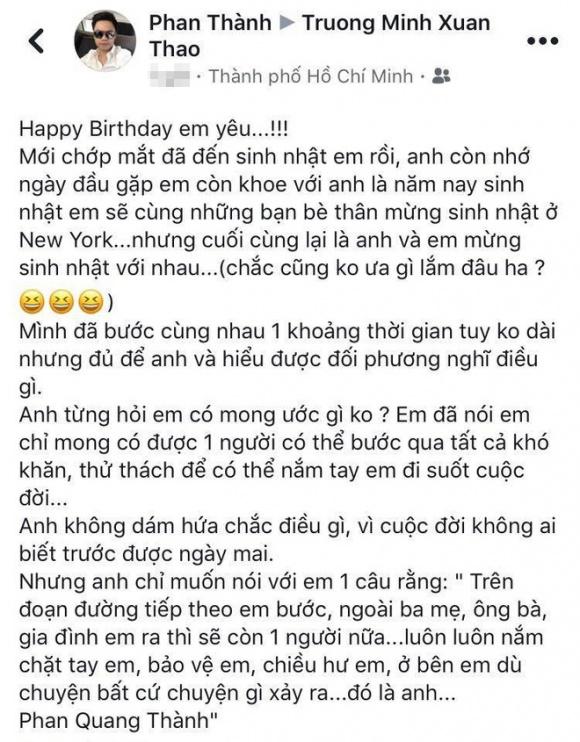 Trước khi công khai hẹn hò, thiếu gia Phan Thành từng gửi mật ngọt như ngôn tình đến Xuân Thảo-2