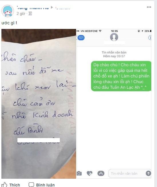 Đỗ xe chắn cửa, chủ nhà chỉ để lại mảnh giấy và tin nhắn phản hồi của tài xế khiến nhiều người mỉm cười-1