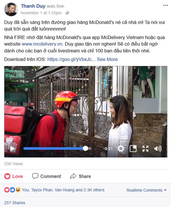 Thanh Duy lần đầu đi giao thức ăn nhanh-1