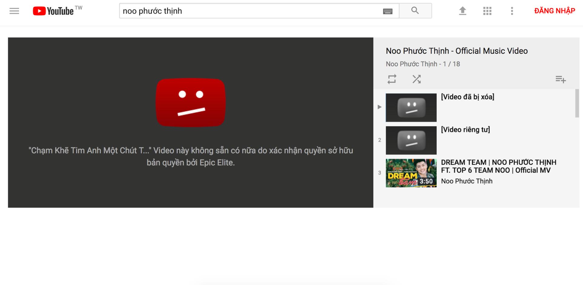 MV hàng chục triệu view của Noo Phước Thịnh bất ngờ biến mất khỏi Youtube-1