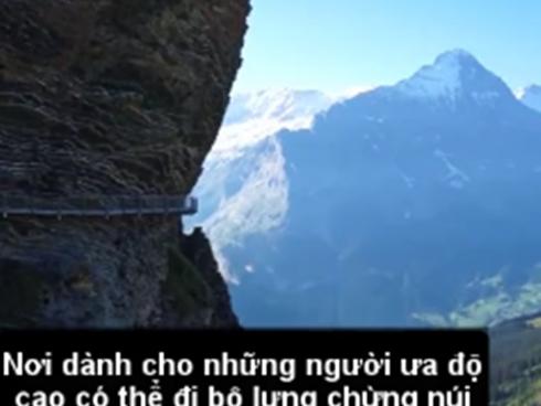 'Rùng mình' lối đi bộ lơ lửng giữa hẻm núi không dành cho người yếu tim