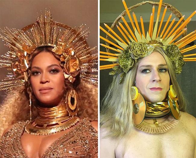 Chàng trai nhại người nổi tiếng với thời trang cây nhà lá vườn-1