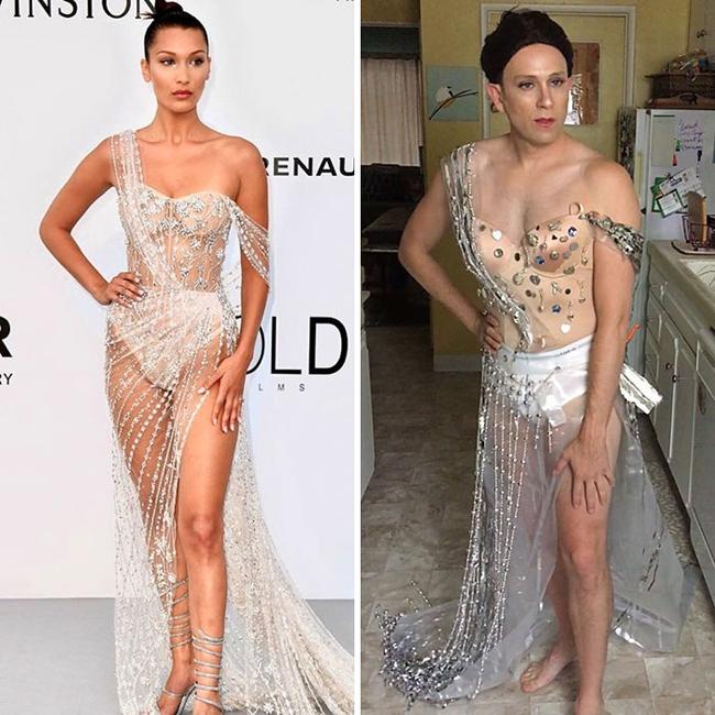 Chàng trai nhại người nổi tiếng với thời trang cây nhà lá vườn-4