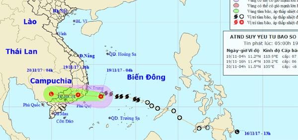 Bão số 14 suy yếu thành áp thấp nhiệt đới, nhiều nơi mưa to-1