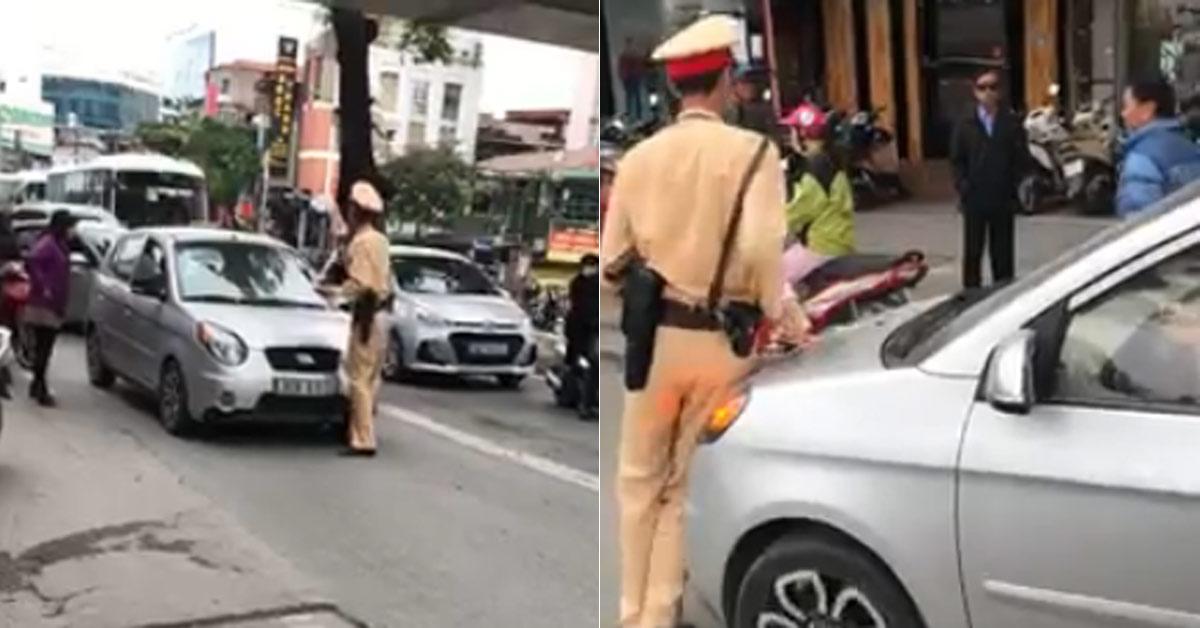 Bị bắt dừng xe, nữ tài xế nhấn ga húc cảnh sát giao thông và nói: Đang rất bận, sẽ quay lại sau…-1