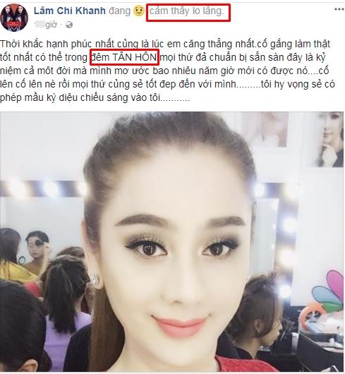 Lâm Khánh Chi lo lắng về đêm tân hôn với ông xã kém 8 tuổi-1