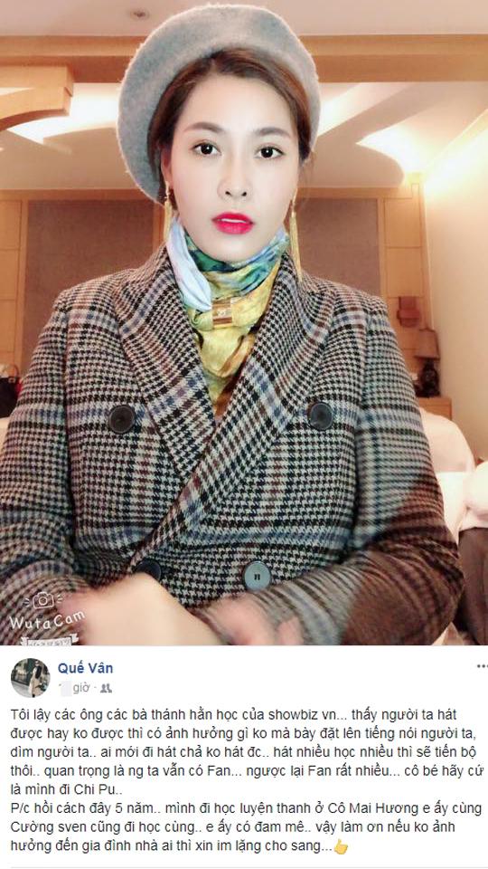 Bênh vực Chi Pu, Quế Vân lạy các ông bà thánh hằn học của showbiz Việt làm ơn im lặng cho sang-4