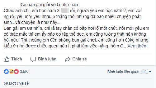 Cười lăn lộn với tâm tư của anh chàng lo sốt vó sau khi phát hiện bạn gái giỏi võ-1